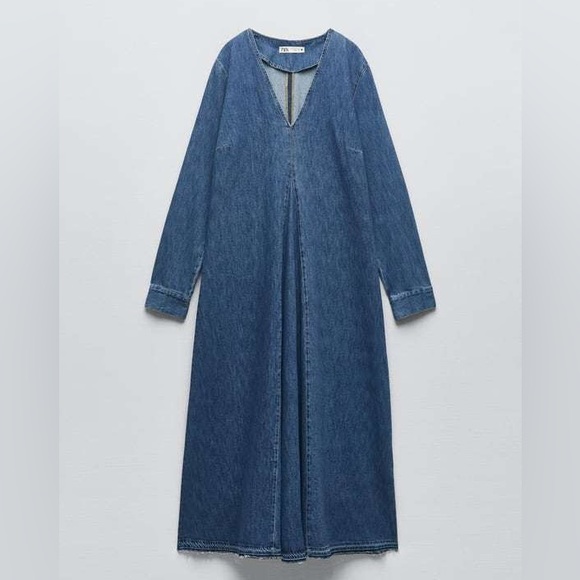 NWT Zara Long Denim Dress - 5216/052 - Picture 2 of 16